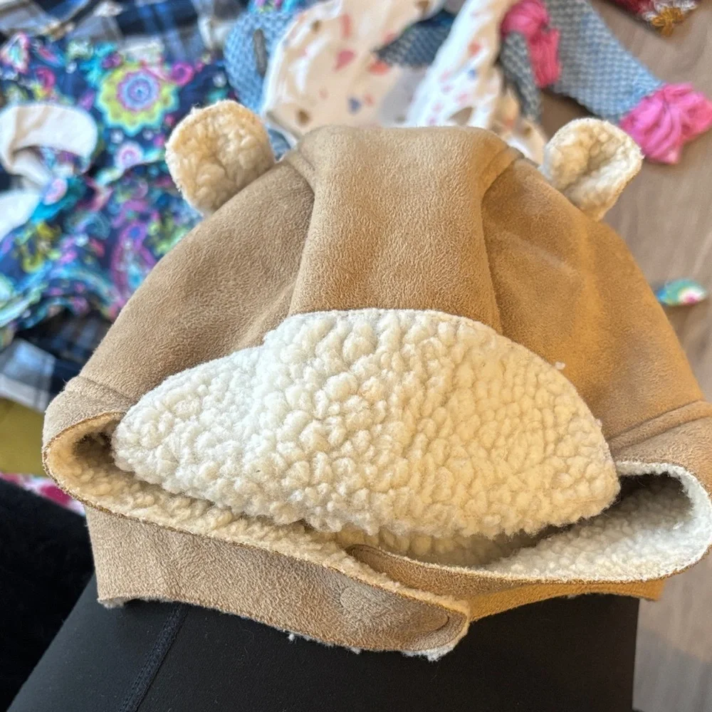 GAP Tan Bear Ear Kids Hat